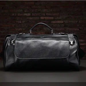 Vintage Genuine Leather Duffel Bag