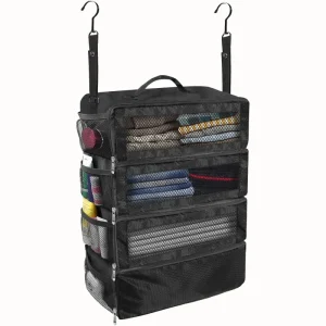 Suitcase Organizer High-capacity Travel Luggage Organizer Hanging Shelve