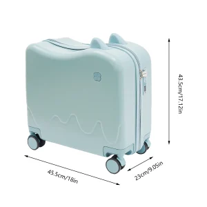 18 Inch Kids Luggage Can Sit and Ride on Suitcase