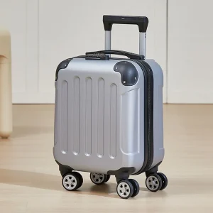 Carry-On Suitcase Includes Cup Holder and Phone Holder
